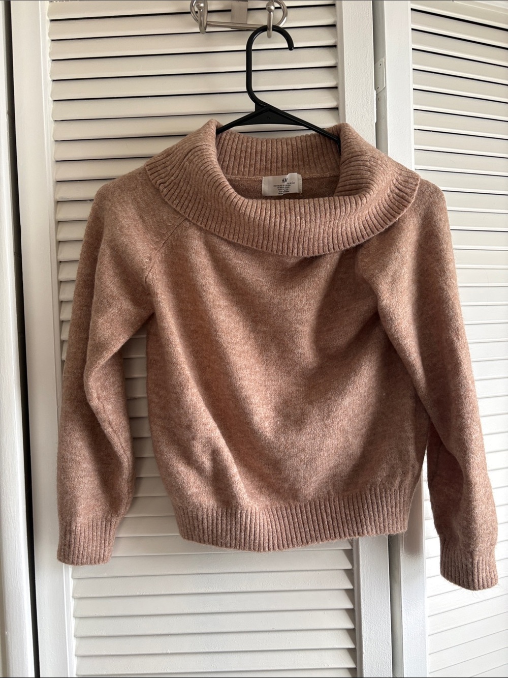 H&M Dusty Rose Cowl Neck Sweater
